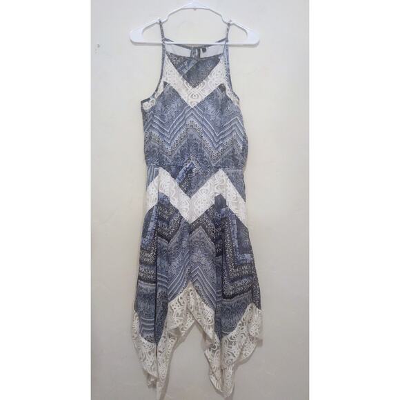 Heartsoul Blue and Lace Handkerchief Dress - Picture 1 of 6